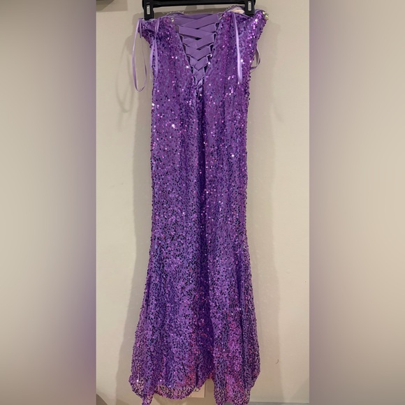 Purple Sequin Gown - Picture 4 of 4